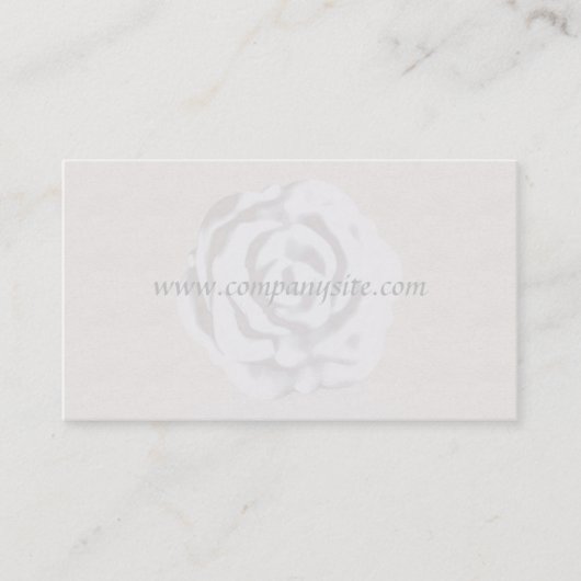 White Rose Business Card-template Visitekaartje (Voorkant)