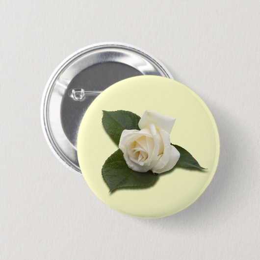 White Rose Button (Voorkant /achterkant)