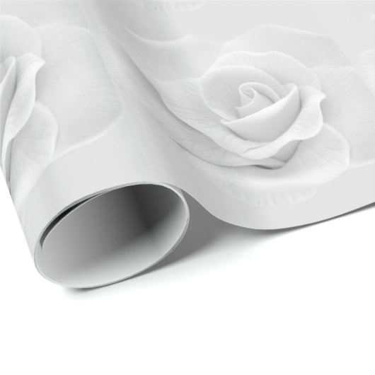 White Rose Cadeaupapier (Rol Hoek)