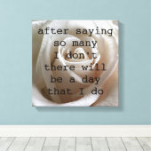 White Rose Canvas Afdruk (Insitu (Houten vloer))