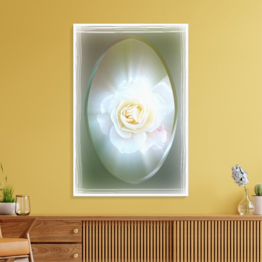 White Rose Canvas Afdruk (Insitu (Woonkamer))