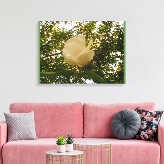 White Rose Canvas Afdruk (Insitu (Woonkamer))