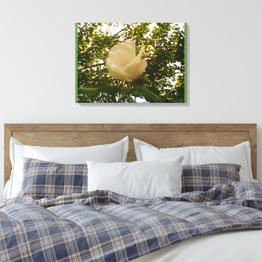 White Rose Canvas Afdruk (Insitu (Slaapkamer))