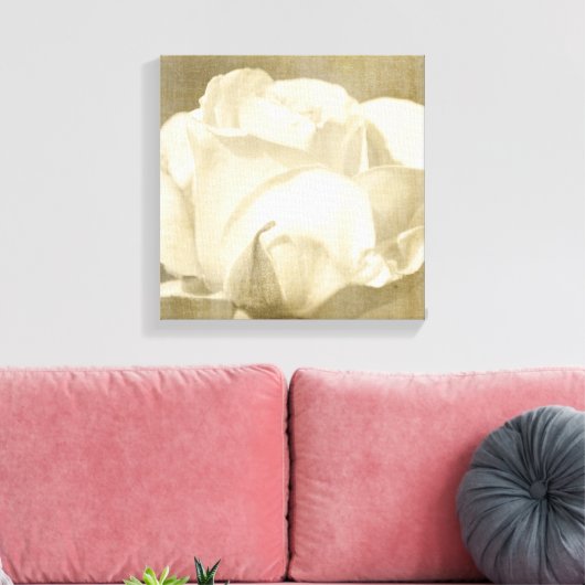 White Rose Canvas Afdruk (Insitu (Woonkamer))