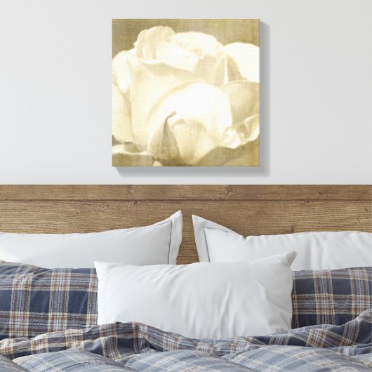 White Rose Canvas Afdruk (Insitu (Slaapkamer))
