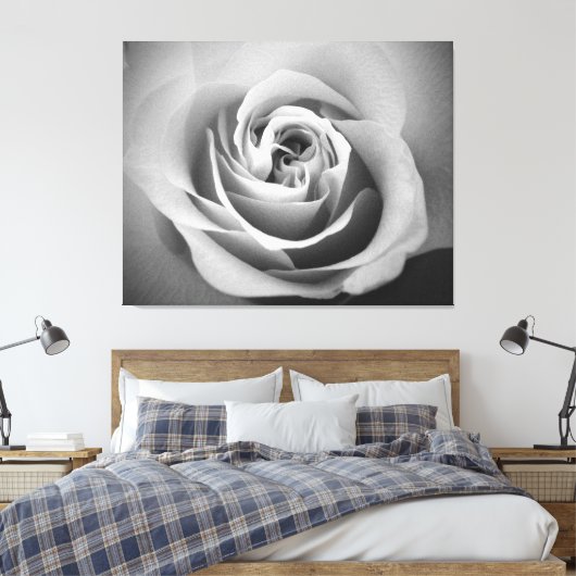 White Rose Canvas Afdruk (Insitu (Slaapkamer))
