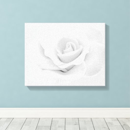 White Rose Canvas afdrukken (Insitu (Houten vloer))