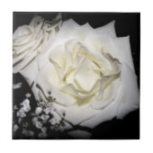White Rose Ceramic Tile Tegeltje (Voorkant)