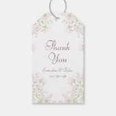 White Rose Classic Wedding Cadeaulabel (Voorkant)