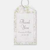 White Rose Classic Wedding Cadeaulabel (Voorkant)