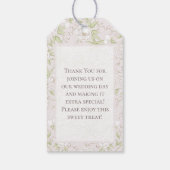 White Rose Classic Wedding Cadeaulabel (Achterkant)