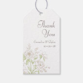 White Rose Classic Wedding Cadeaulabel (Voorkant)