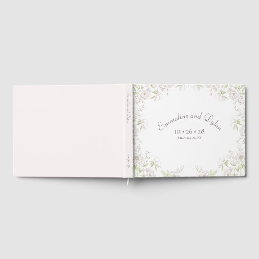 White Rose Classic Wedding Gastenboek (Volledig)