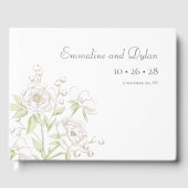 White Rose Classic Wedding Gastenboek (Voorkant)