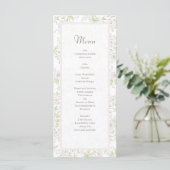 White Rose Classic Wedding Menus Menu (Staand voorkant)