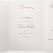 White Rose Classic Wedding Programs Drieluik Programma (Binnenkant midden)