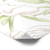 White Rose Classic Wedding Seating Chart Poster (Hoek)