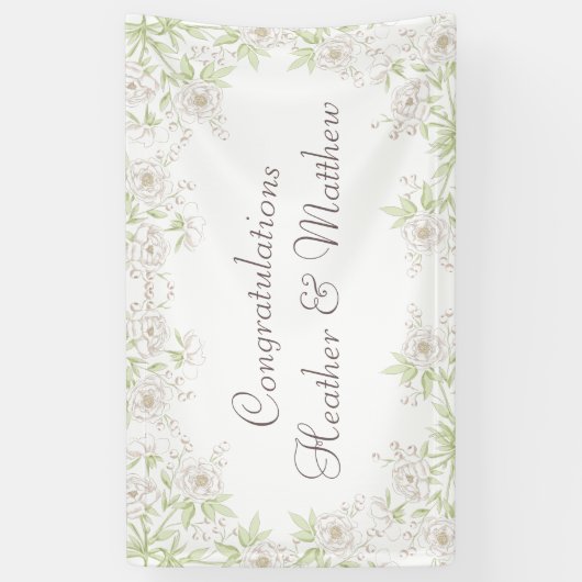 White Rose Classic Wedding Spandoek (Verticaal)
