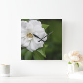 White Rose Clock Vierkante Klok (Huis)