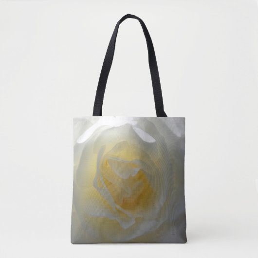 White Rose Close Up Canvas tas (Voorkant)