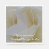 White Rose close Up Paper Napkins Servetten (Voorkant)