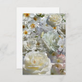 White Rose Collage  Notitiekaartje (Voorkant / Achterkant)