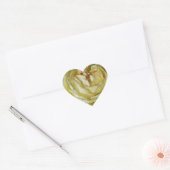 White Rose, Cream Flowers, Elegant Floral Heart Hart Sticker (Envelop)