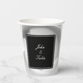 White Rose Cup | Elegant bloemenontwerp met veel p Papieren Bekers