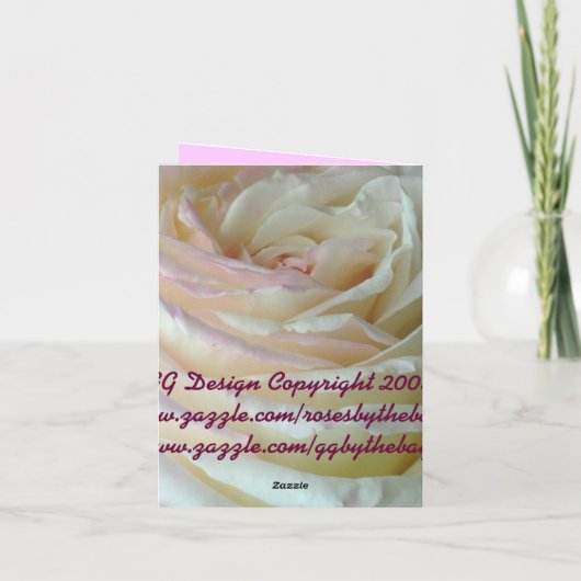 White Rose Dankuwel Bedankkaart (Achterkant)