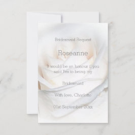 White Rose Design bruidsmeisje aanvraag Kaart