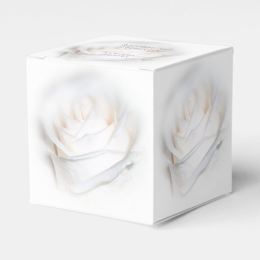 White Rose Design Wedding Bedankdoosjes (Voorkant Zijde)