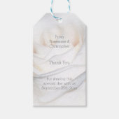White Rose Design Wedding Cadeaulabel (Voorkant)