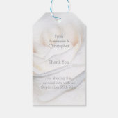 White Rose Design Wedding Cadeaulabel (Achterkant)