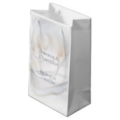 White Rose Design Wedding Klein Cadeauzakje (Achterkant Gekanteld)