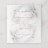White Rose Design Wedding Plaatskaartje (Buitenkant ongevouwen)