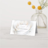White Rose Design Wedding Plaatskaartje (Voorkant)
