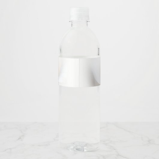 White Rose Design Wedding Waterfles Etiket (Achterkant)