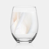 White Rose Design Wedding Wijnglas Zonder Voet (Achterkant)