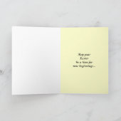 White Rose Easter Card Feestdagen Kaart (Binnen)