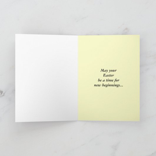 White Rose Easter Card Feestdagen Kaart (Binnen)