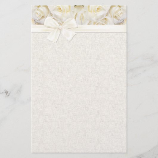 White Rose Elegance 2 Briefpapier (Voorkant)