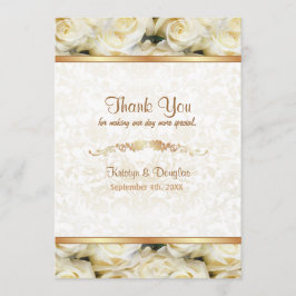 White Rose Elegance - Dank u Bedankkaart