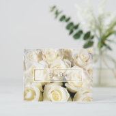 White Rose Elegance Sjabloon Briefkaart (Staand voorkant)