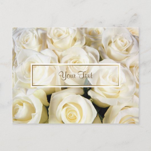 White Rose Elegance Sjabloon Briefkaart (Voorkant)