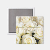 White Rose Elegance Sjabloon Magneet (Voorkant / Achterkant)