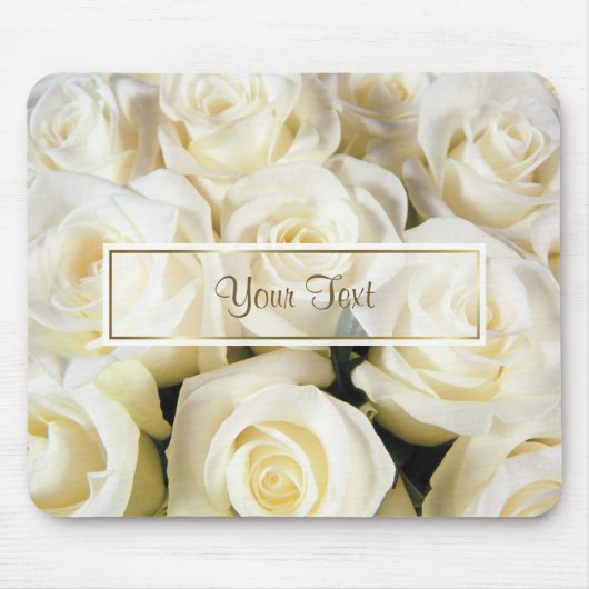 White Rose Elegance Sjabloon Muismat (Voorkant)