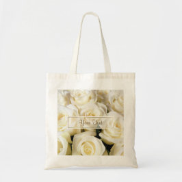 White Rose Elegance Sjabloon Tote Bag