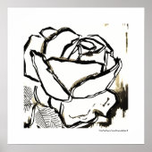 White Rose Elegant Post Modern Poster Art Prints (Voorkant)