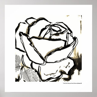 White Rose Elegant Post Modern Poster Art Prints
