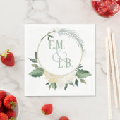 White Rose en Gold Boho Servet (Insitu)